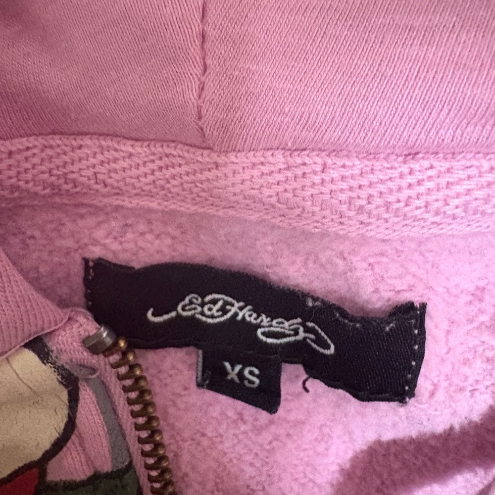 Ed Hardy Pink Graphic Hoodie - Picture 2 of 4